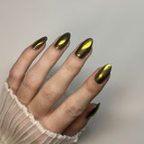 Gilt - Metallisch Glasiert Nagelpuder