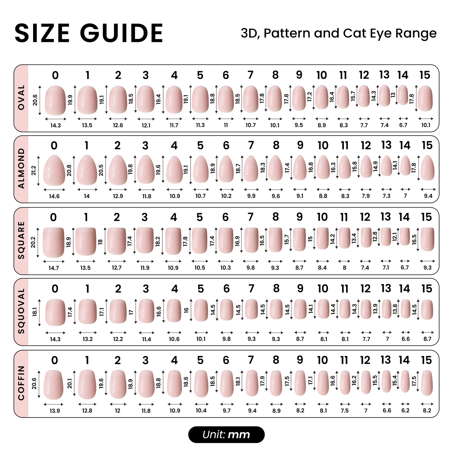 3er-Pack Sustainable Nails