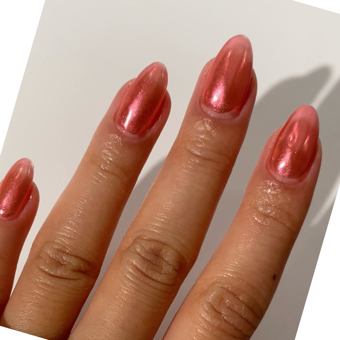 Candy Red – Metallisches Nagelpuder