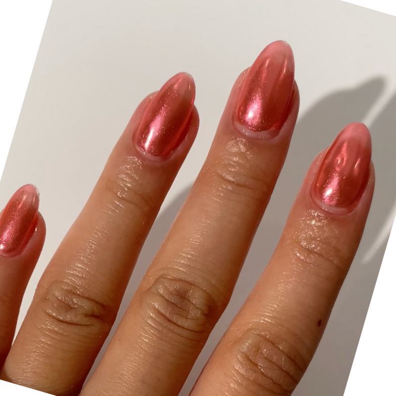 Candy Red – Metallisches Nagelpuder