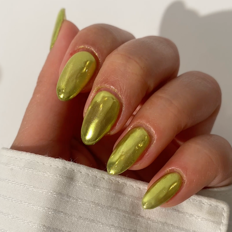 Citrus Lime – Metallisches Nagelpuder