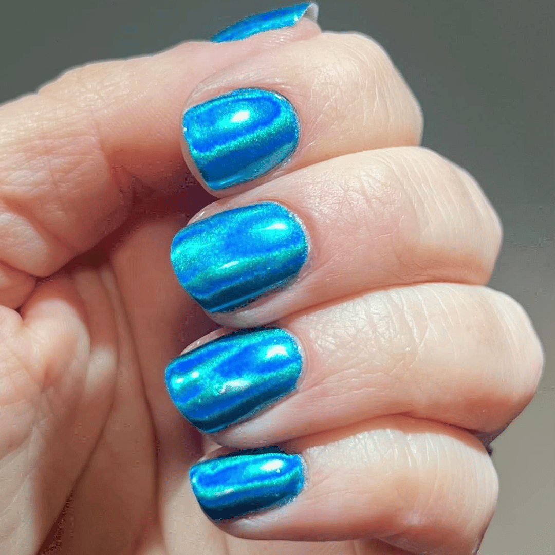 Glacier Blue – Holografisches Nagelpuder
