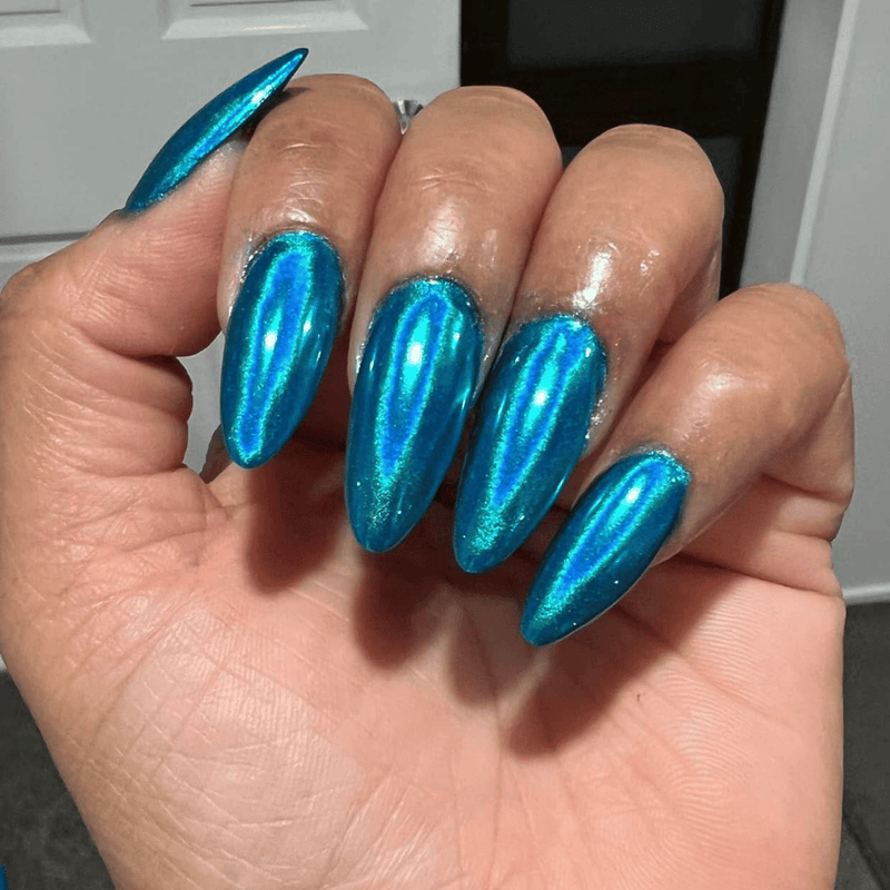 Glacier Blue – Holografisches Nagelpuder