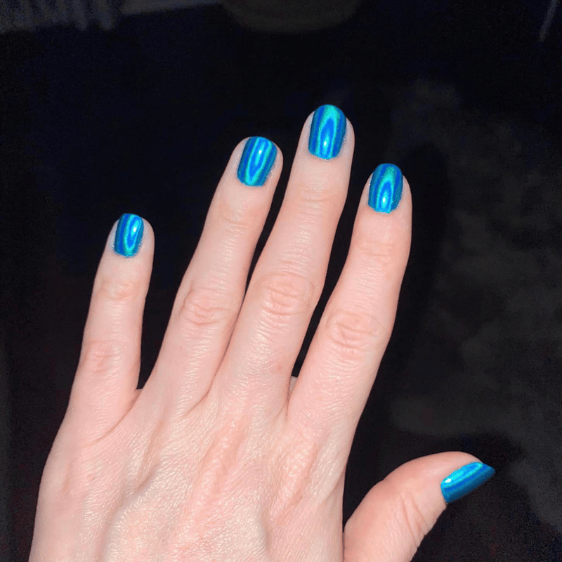 Glacier Blue – Holografisches Nagelpuder