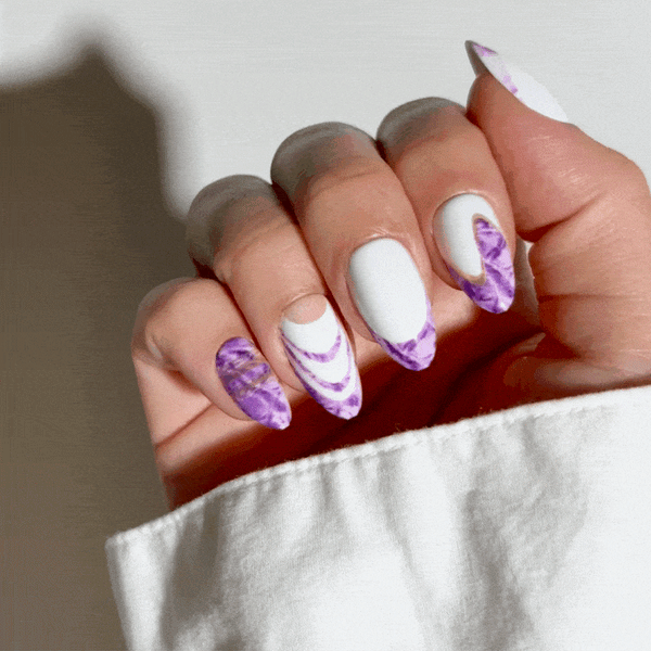 Lavender Strata - Almond Sustainable Nails - Vorbestellung
