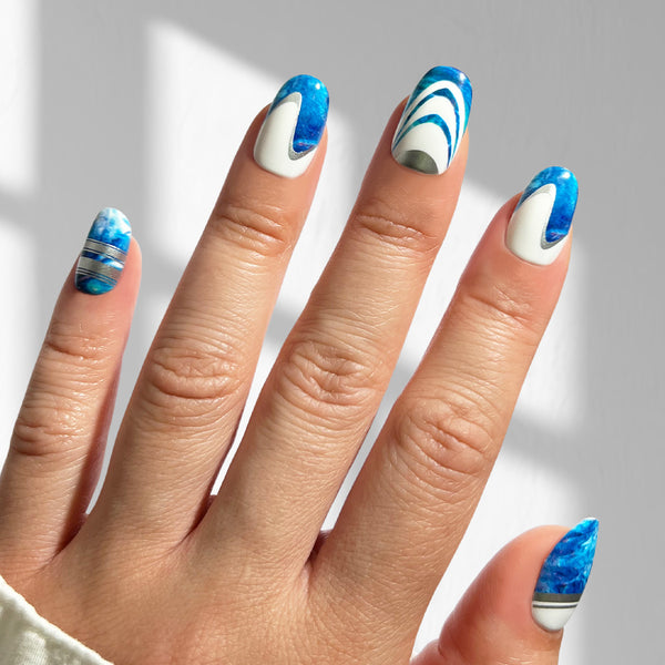 Ocean Glint - Oval Sustainable Nails - Vorbestellung