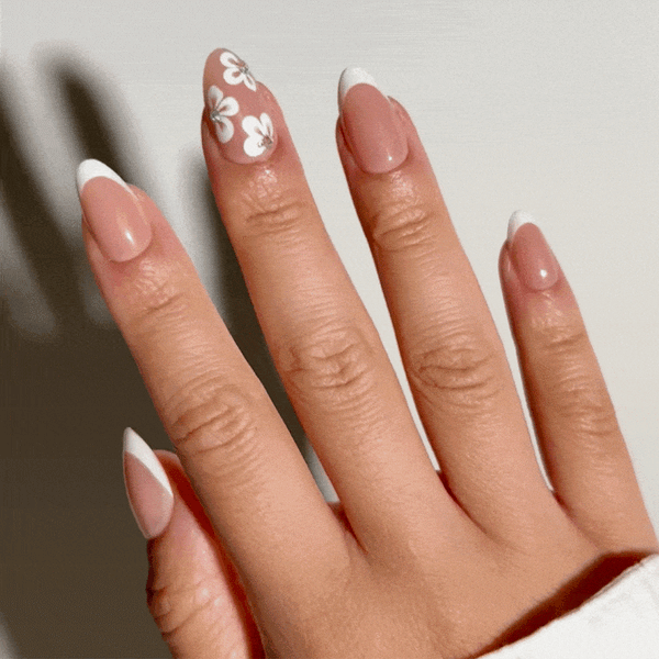 Peach Fleur - Almond Sustainable Nails - Vorbestellung