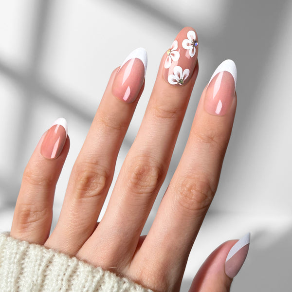 Peach Fleur - Almond Sustainable Nails - Vorbestellung