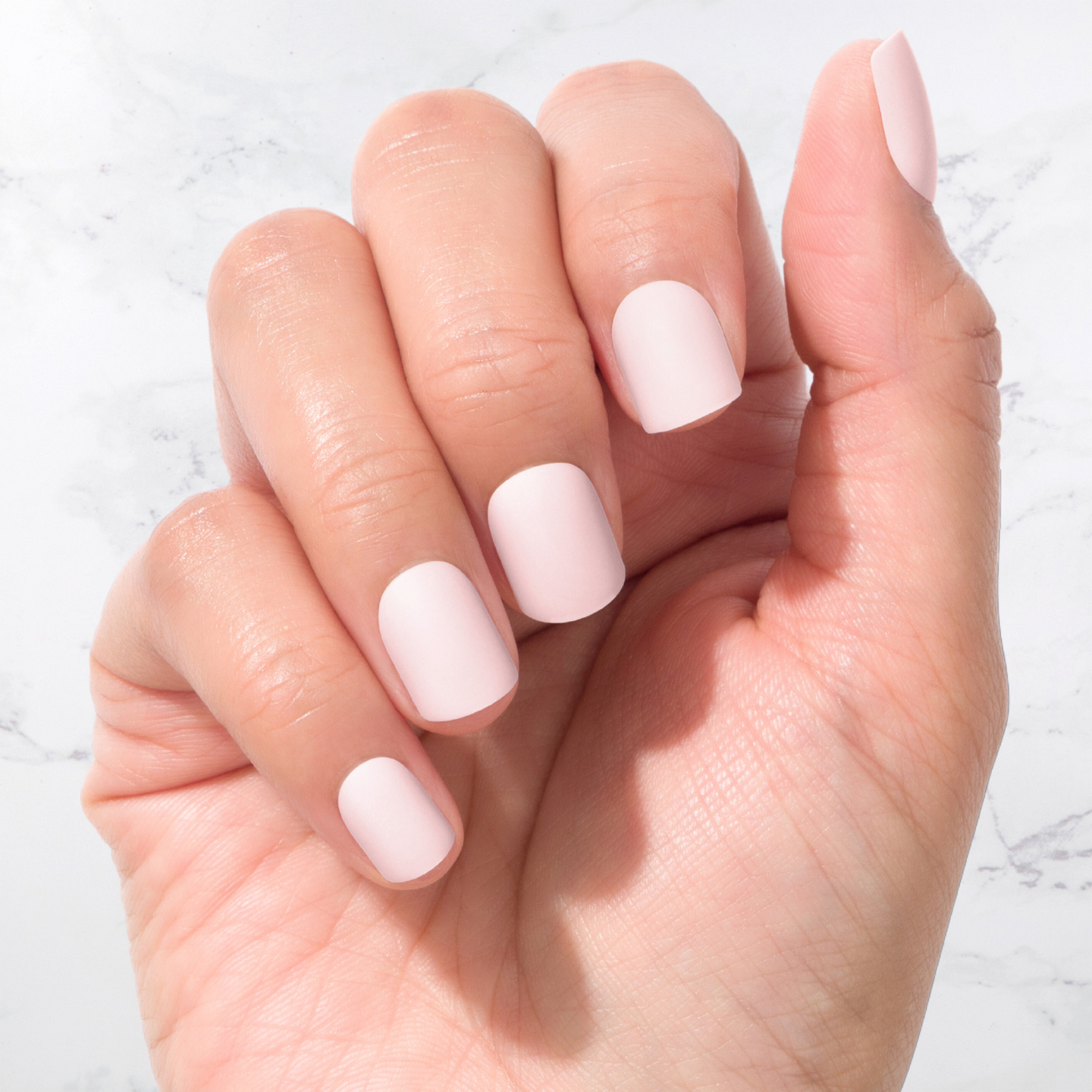 Nachhaltige Nägel – Pink Tint (Matt) – Eckig