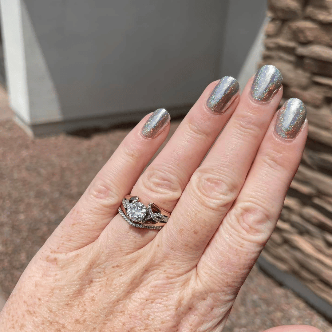 Platinum - Holografisch Nagelpuder