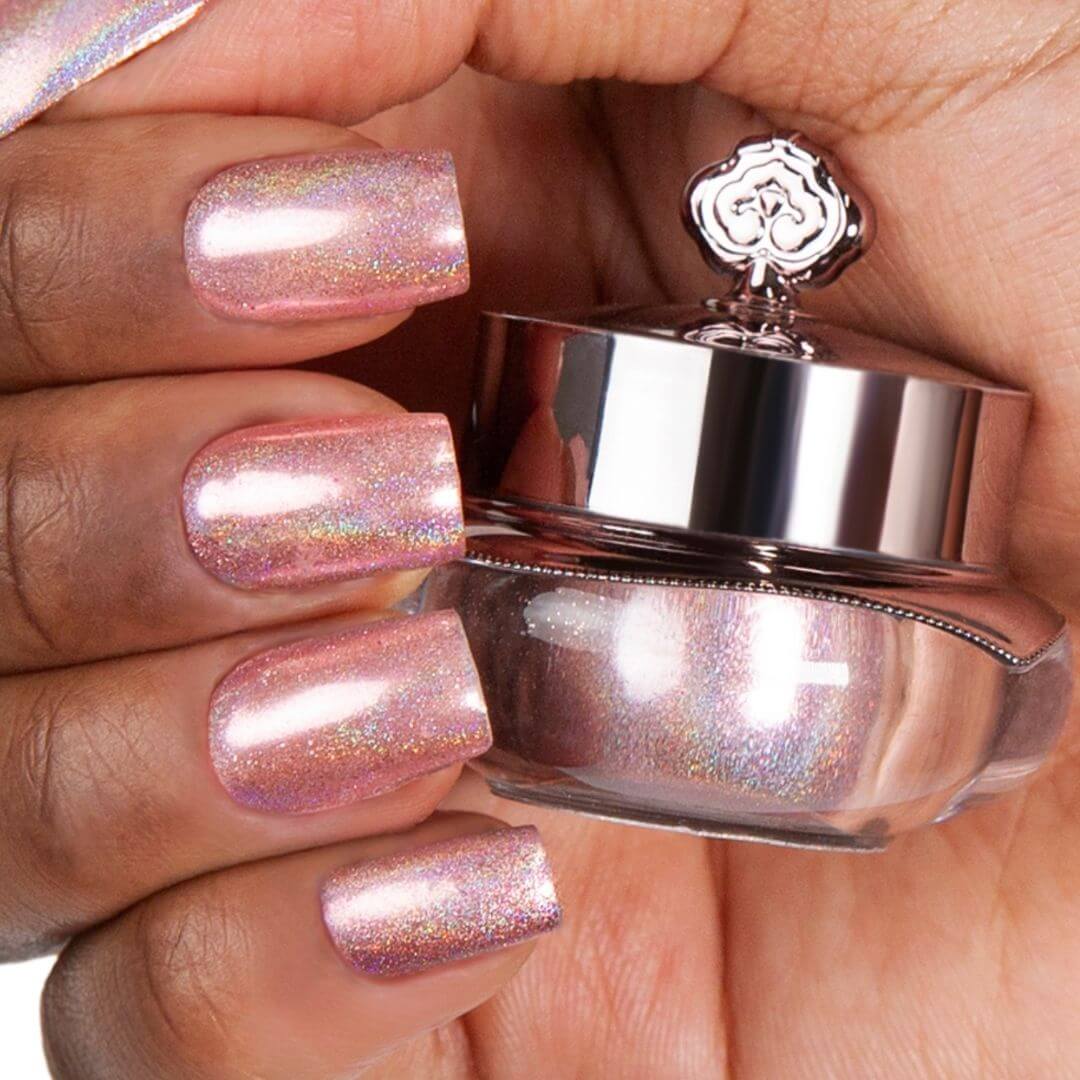 Rose Gold - Holographisch Nagelpuder