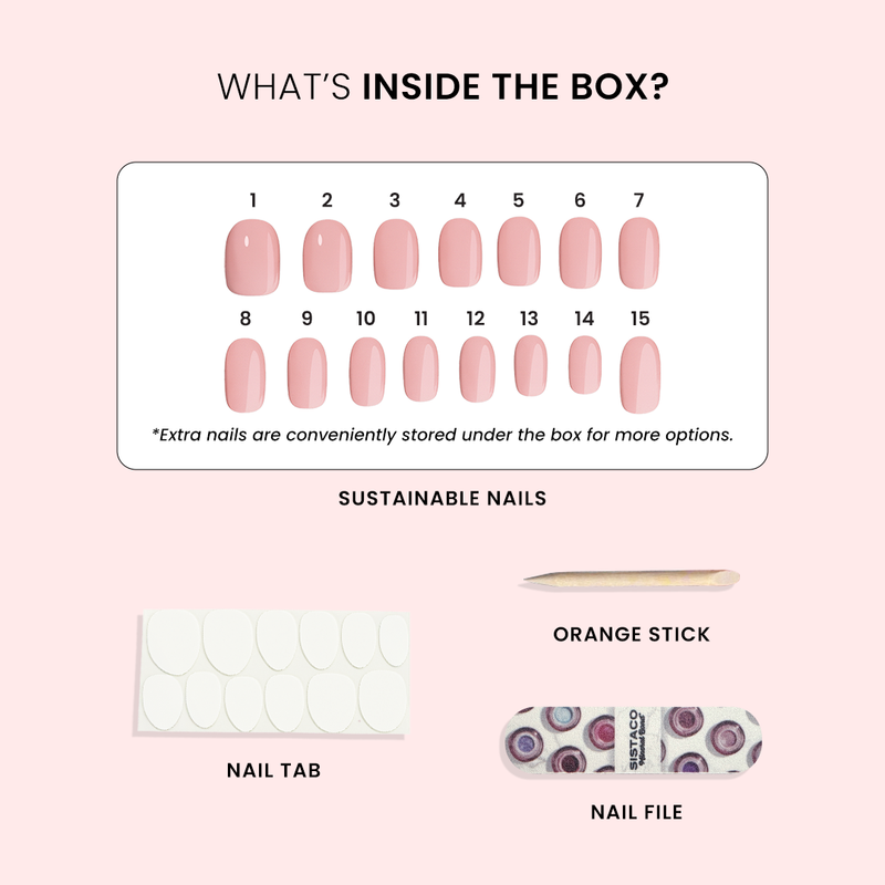 Whisper Mauve - Square Sustainable Nails - Vorbestellung