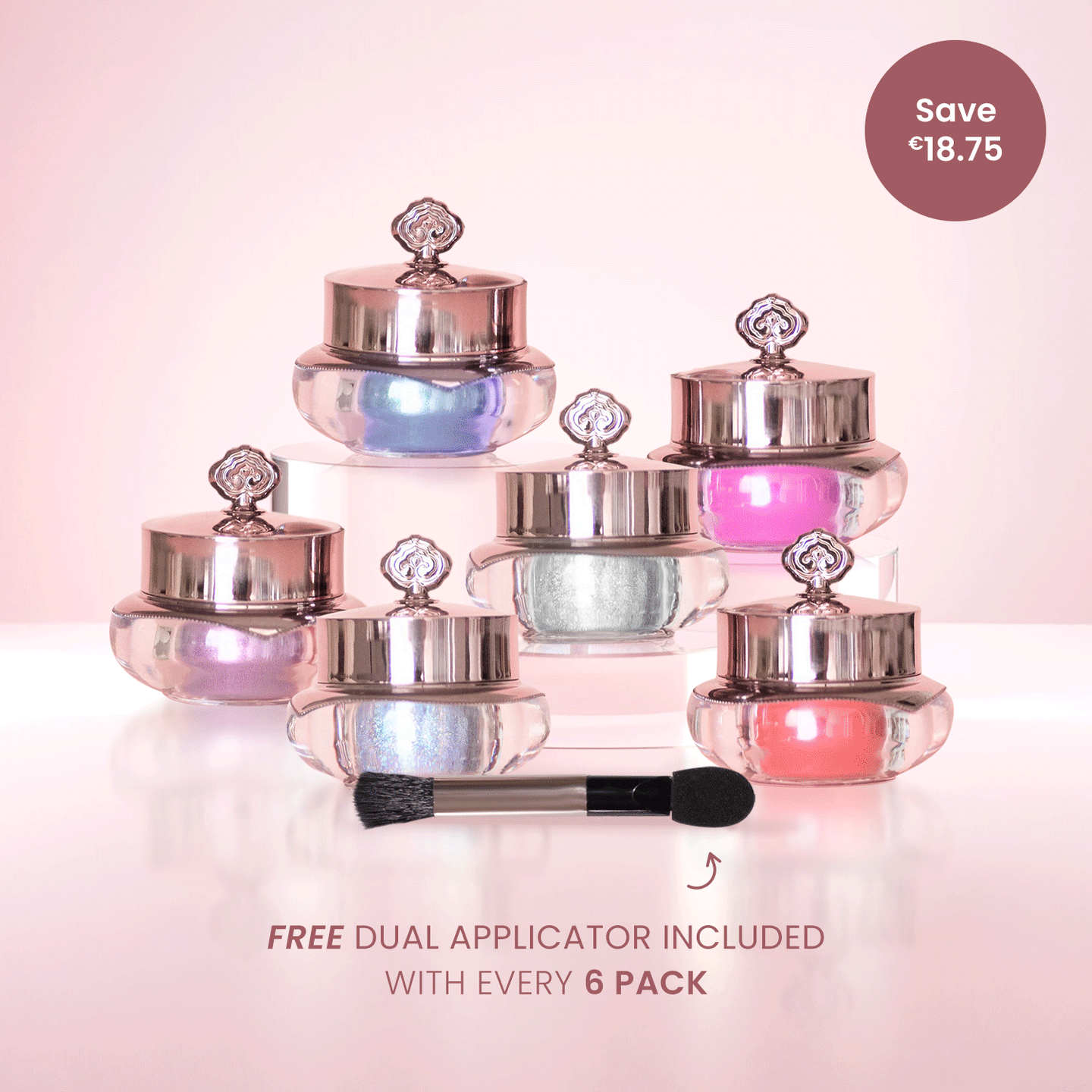 6-teiliges Pulverpaket + KOSTENLOSER DUAL-APPLIKATOR