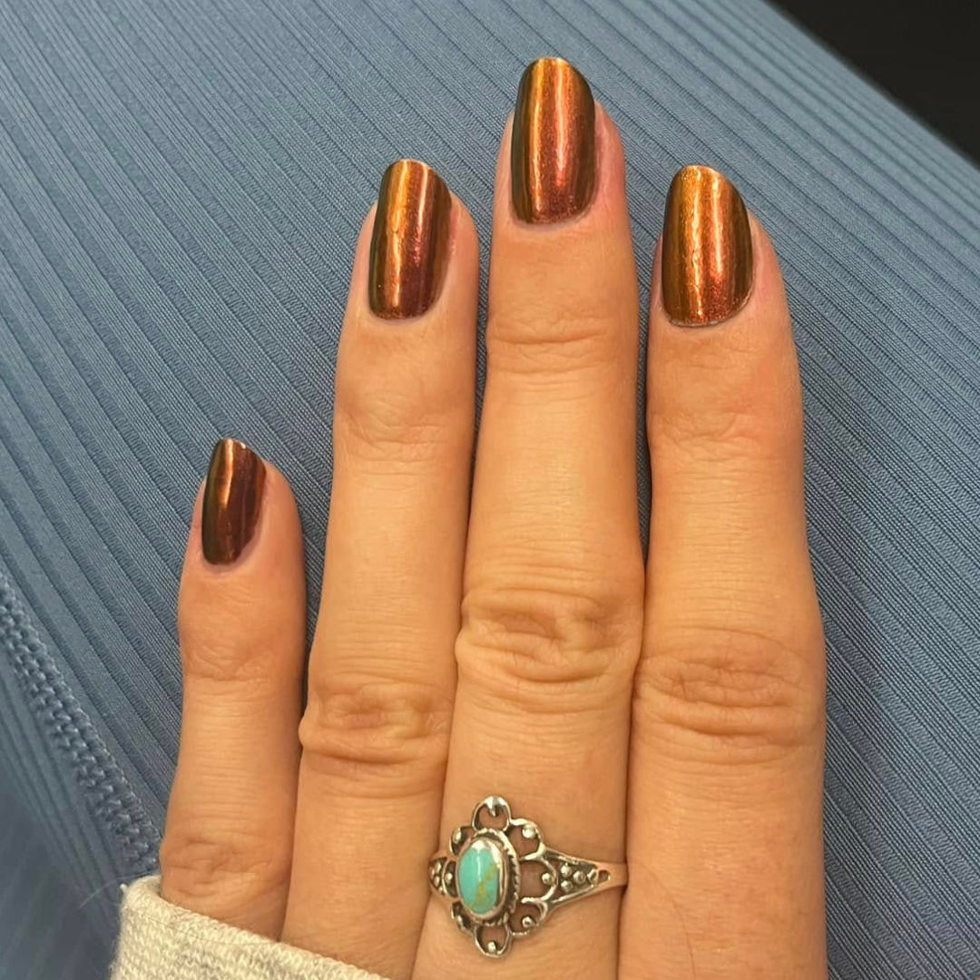 Safran - Metallisch Nagelpuder