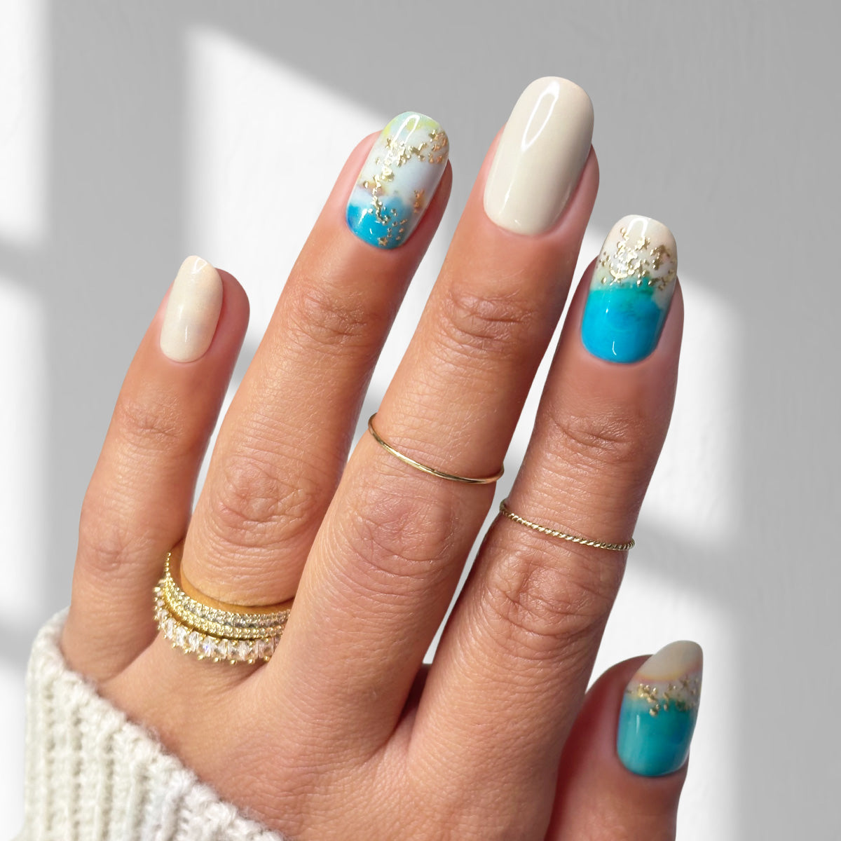 Sand and Sea - Oval Sustainable Nails - Vorbestellung