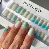 Sand and Sea - Squoval Sustainable Nails