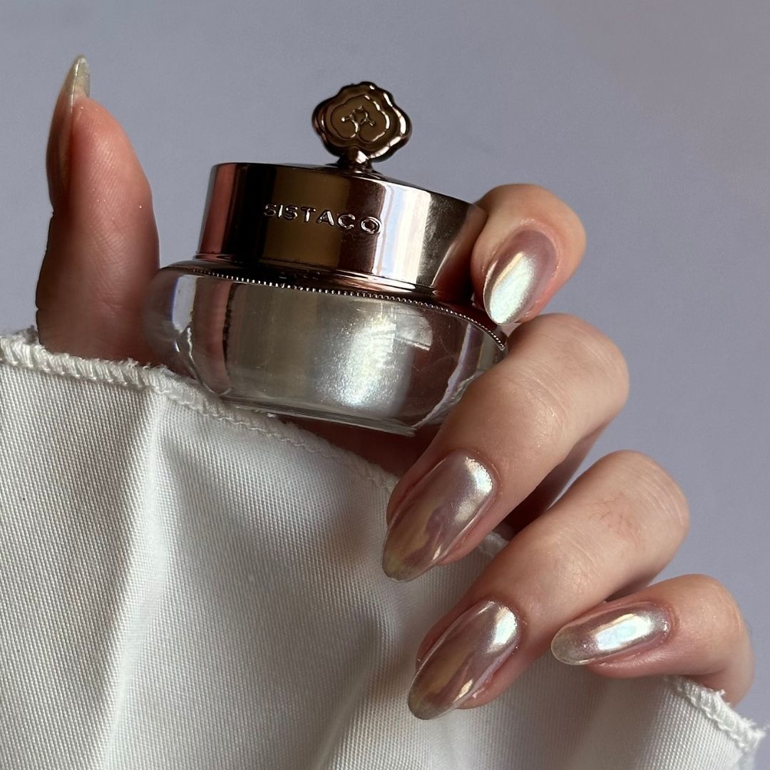 Glazed Silver - Metallisch Glasiert Nagelpuder