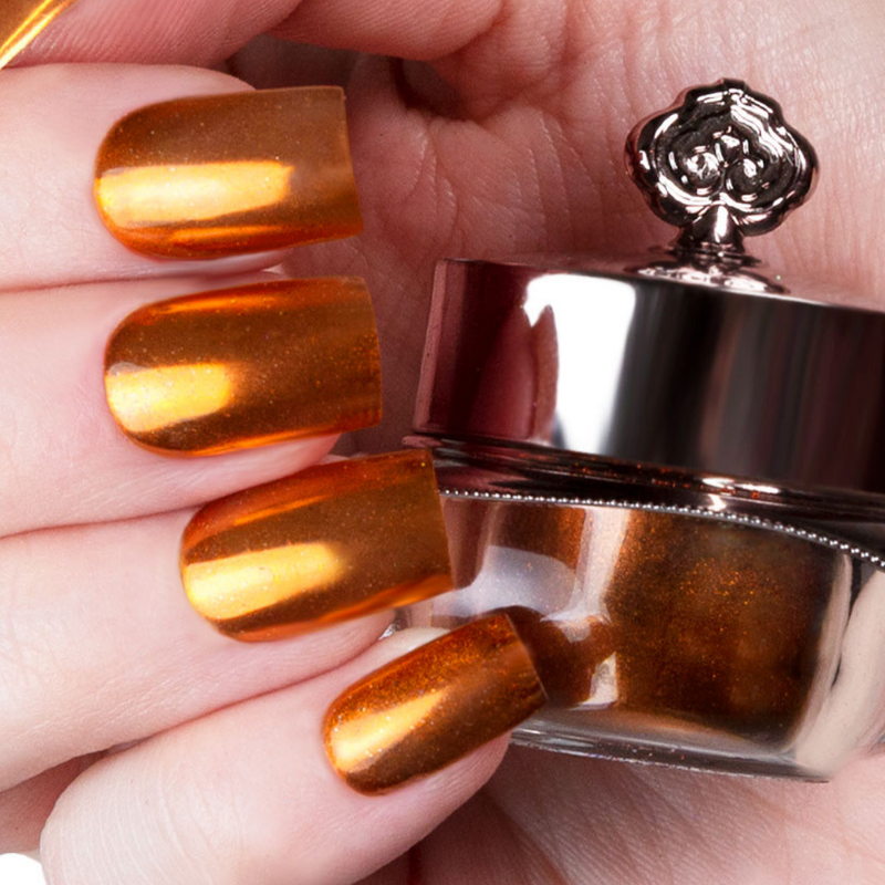 Tangerine - Metallisch Nagelpuder