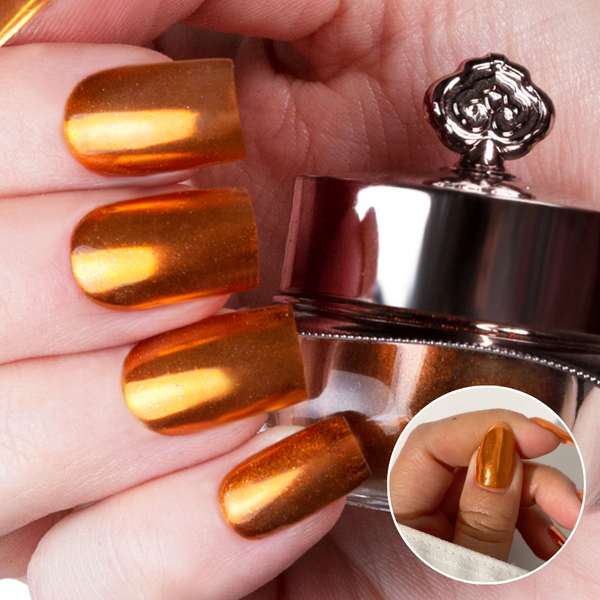 Tangerine - Metallisch Nagelpuder