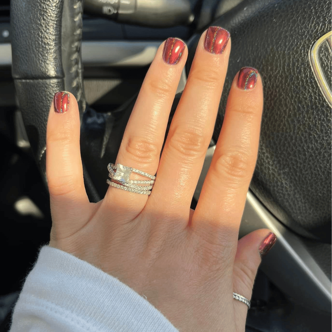 Valentine - Holographisch Nagelpuder