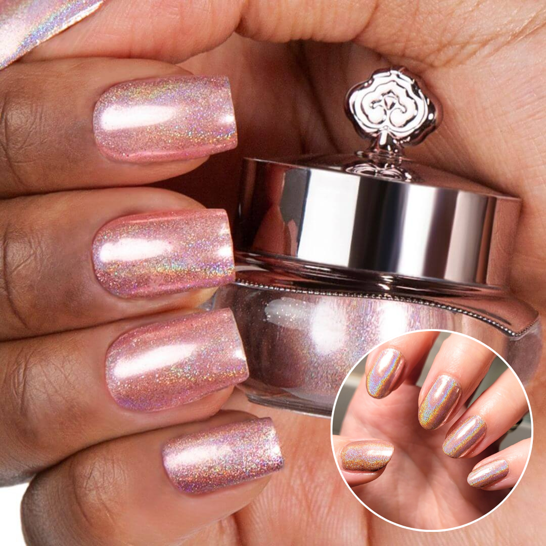 Rose Gold - Holographisch Nagelpuder