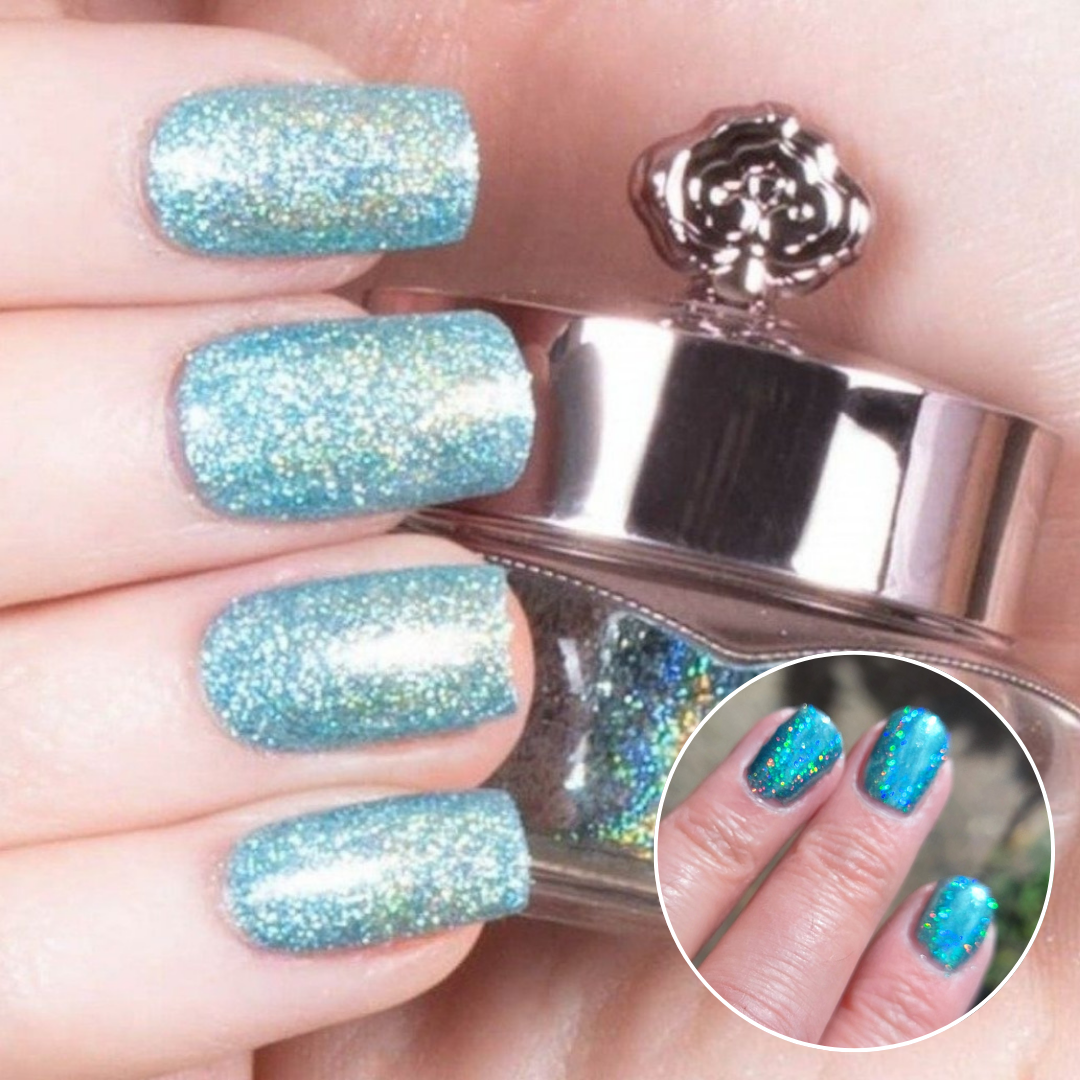 Turquoise - Holografisch Nagelpuder