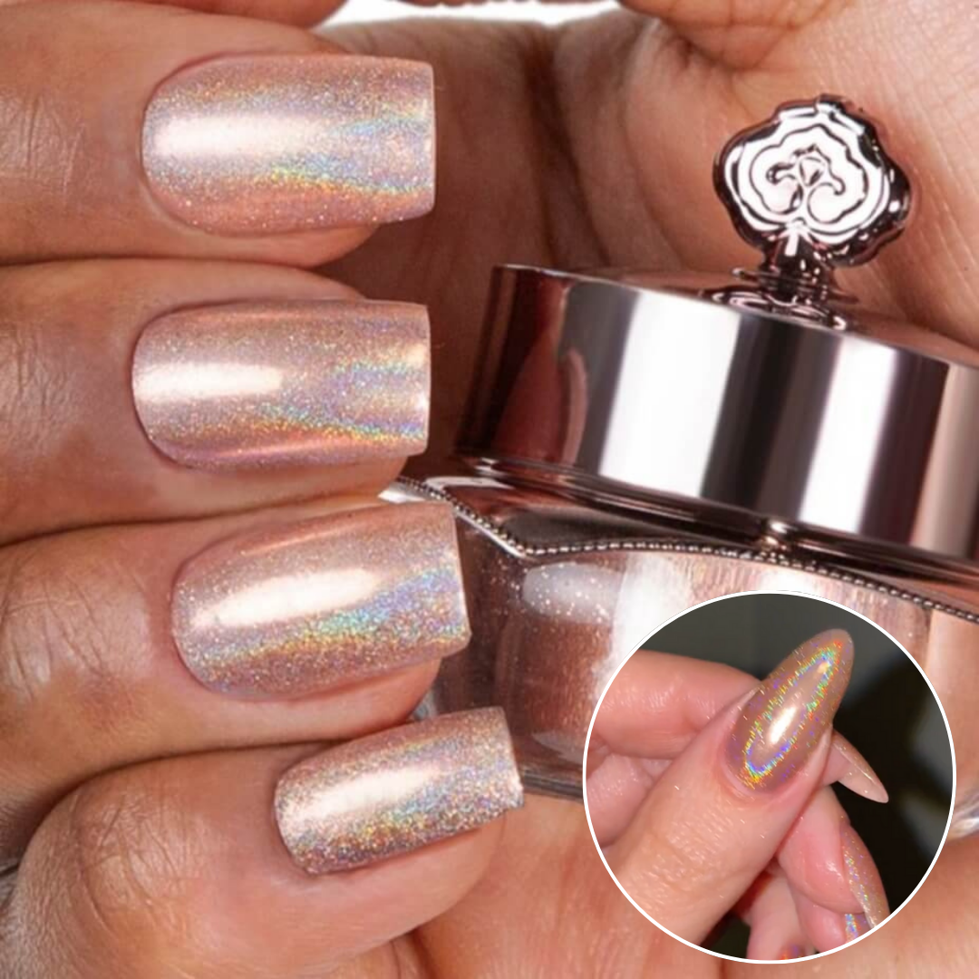 Latte - Holographisch Nagelpuder