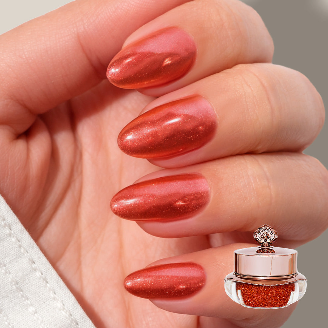 Candy Red – Metallisches Nagelpuder