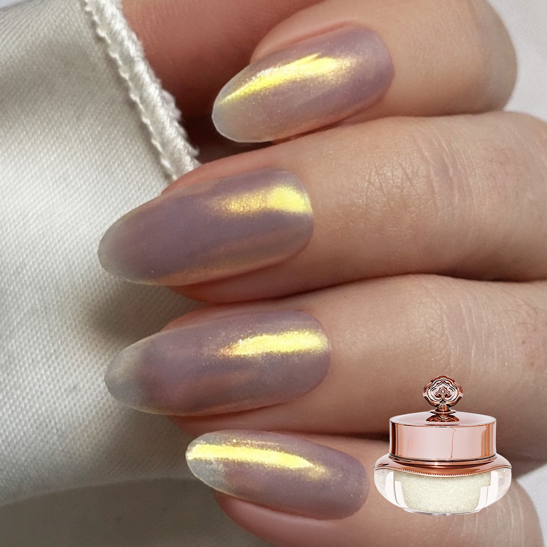 Gilt - Metallisch Glasiert Nagelpuder