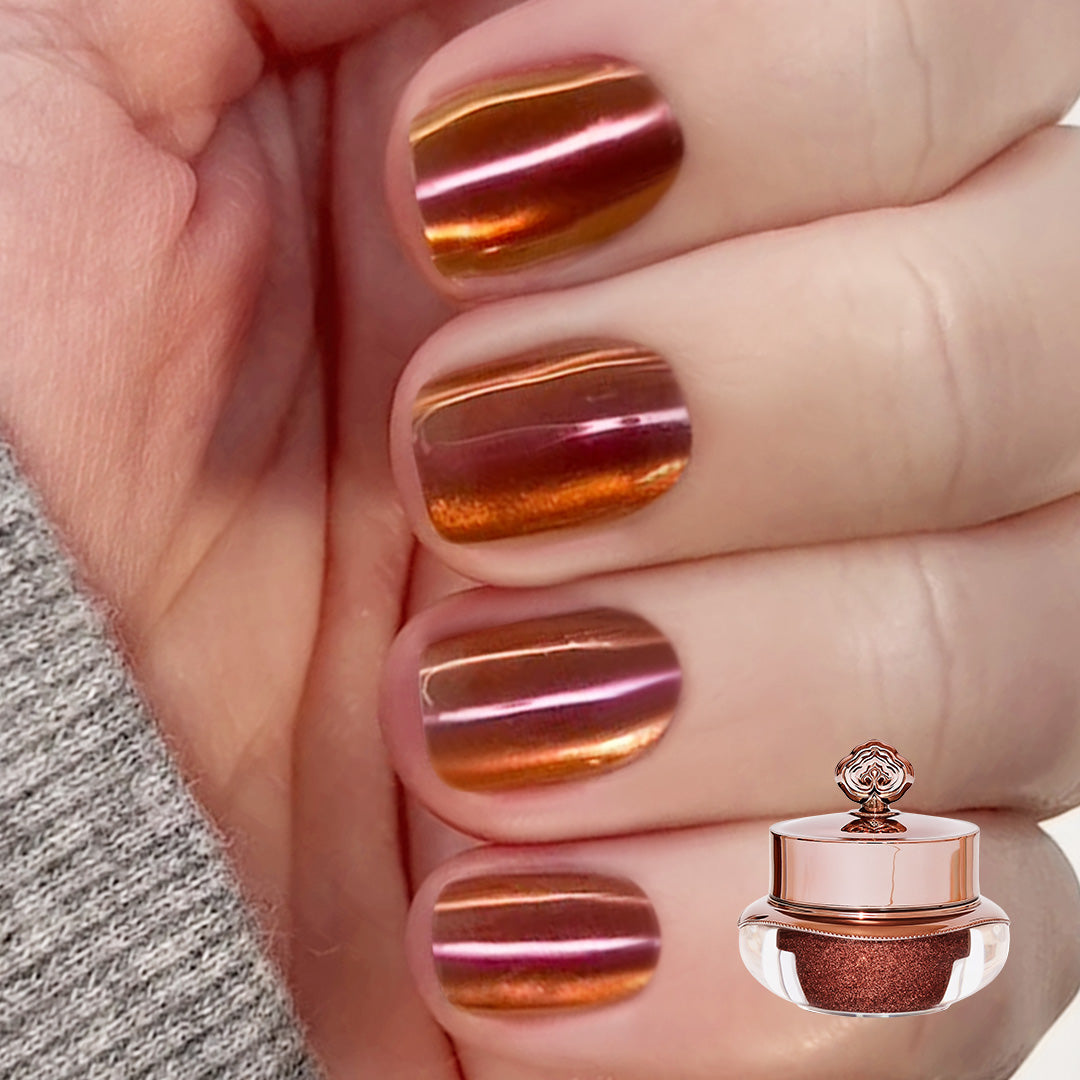 Maroon - Metallisch Nagelpuder
