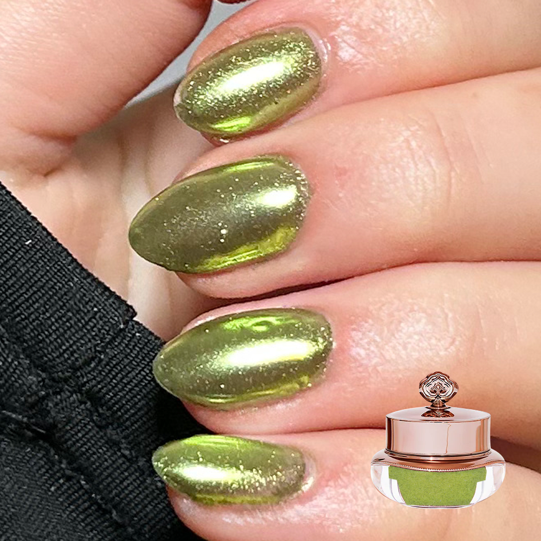 Olive - Metallic Nagelpuder