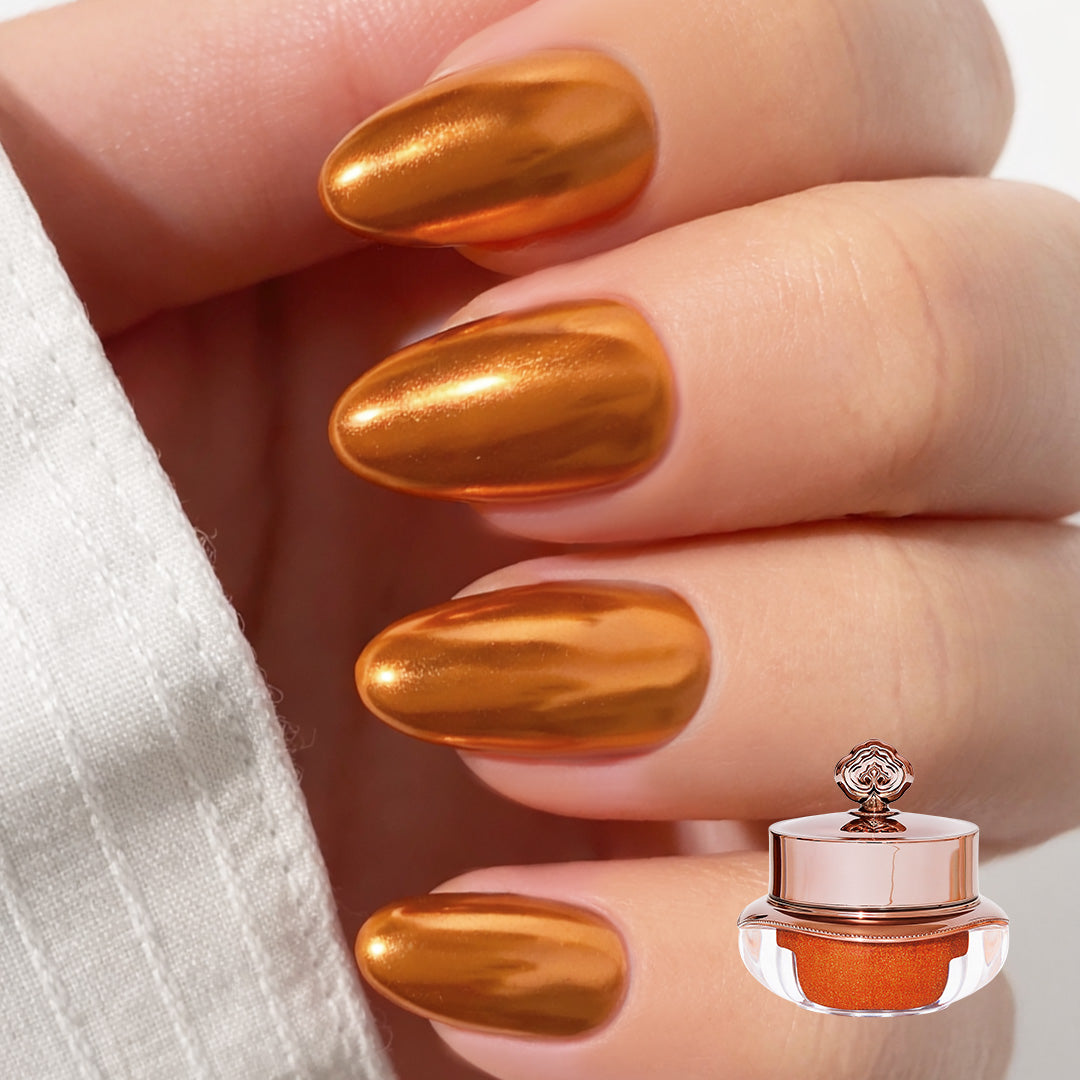 Tangerine - Metallisch Nagelpuder
