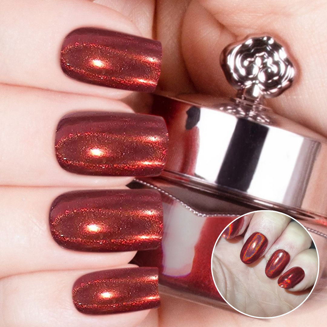 Xmas Red - Holographic Nail Powder
