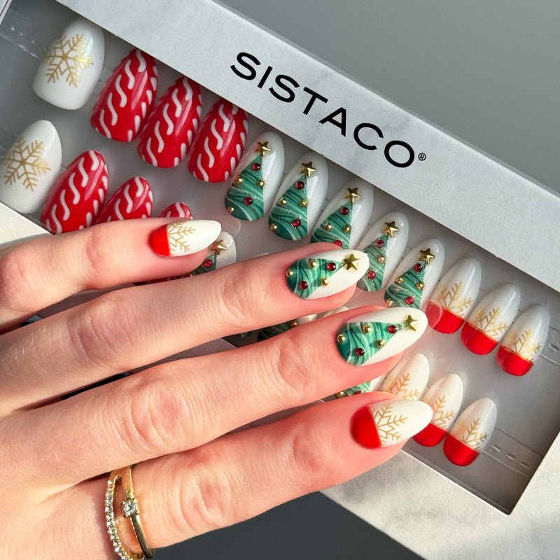 Xmas Cheer - Almond Sustainable Nails - Vorbestellung