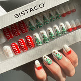 Xmas Cheer - Oval Sustainable Nails