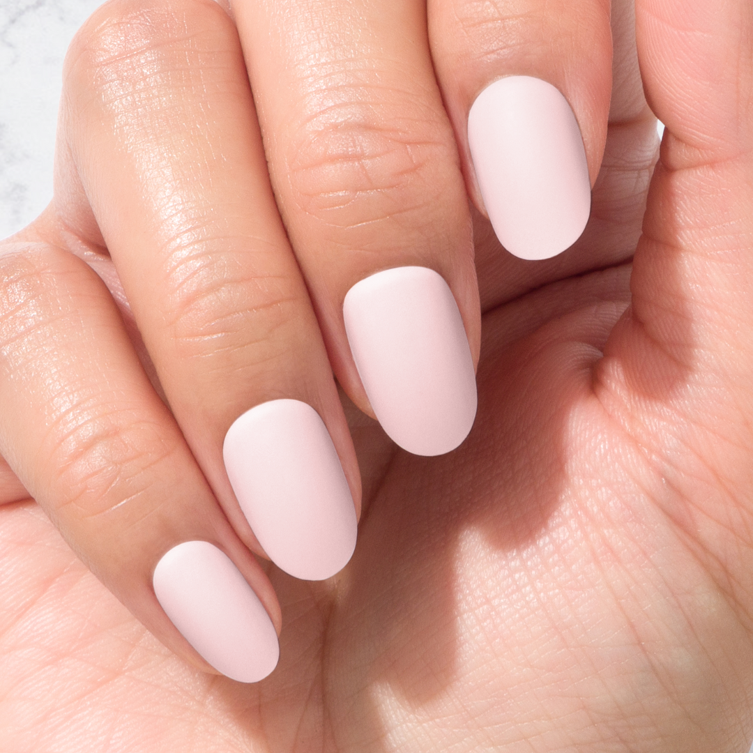 Nachhaltige Nägel – Pink Tint (Matt) – Oval