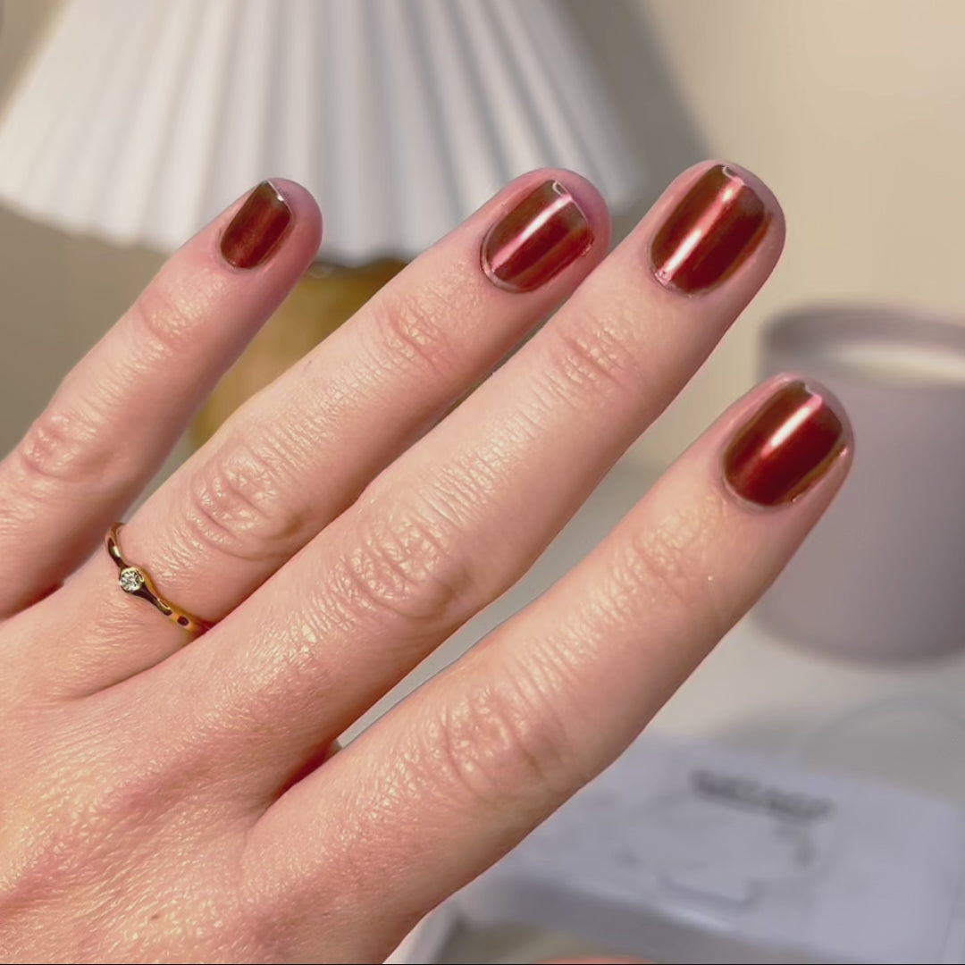 Maroon - Metallisch Nagelpuder