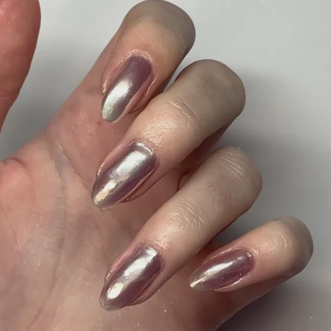 Glazed Silver - Metallisch Glasiert Nagelpuder