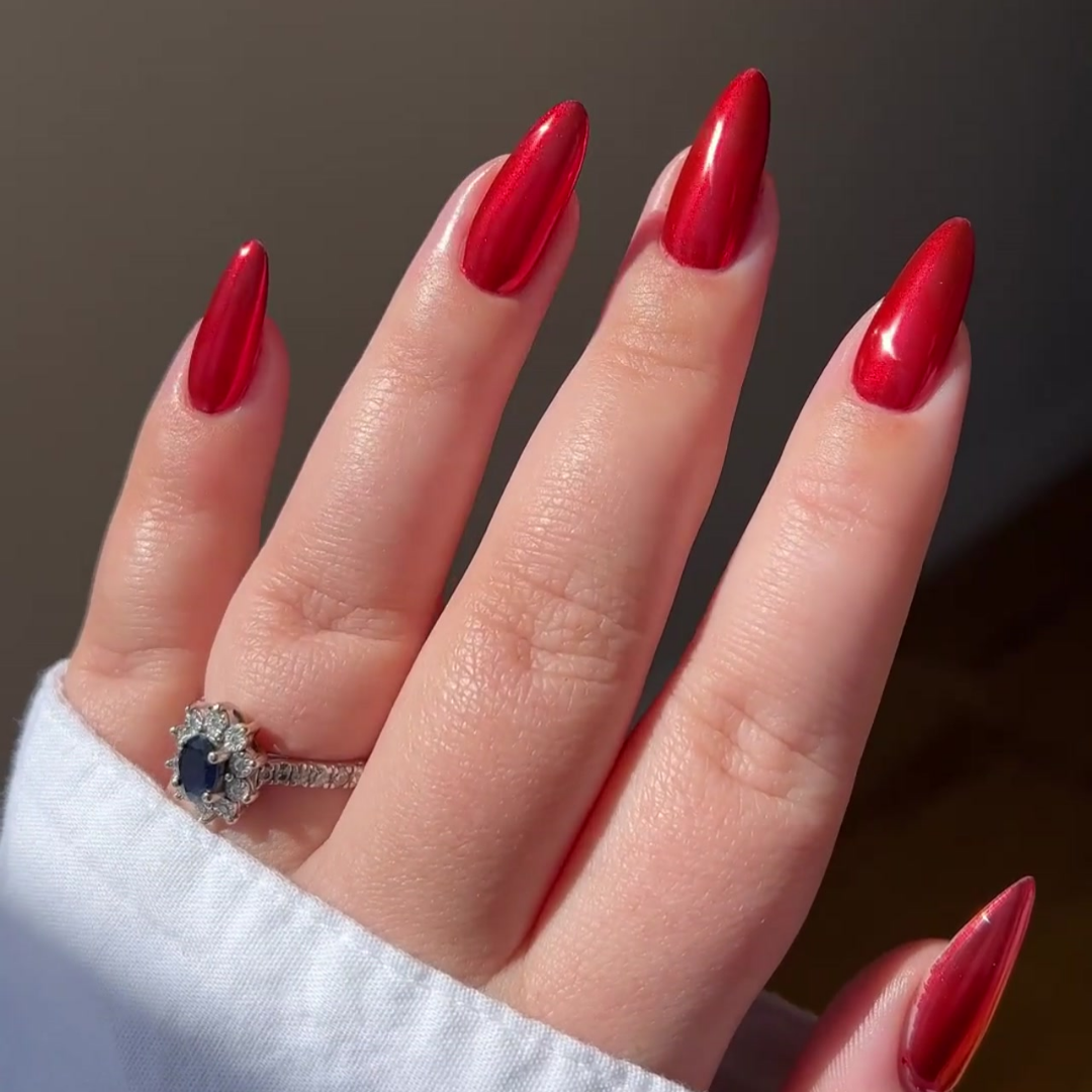 Red - Metallisch Nagelpuder