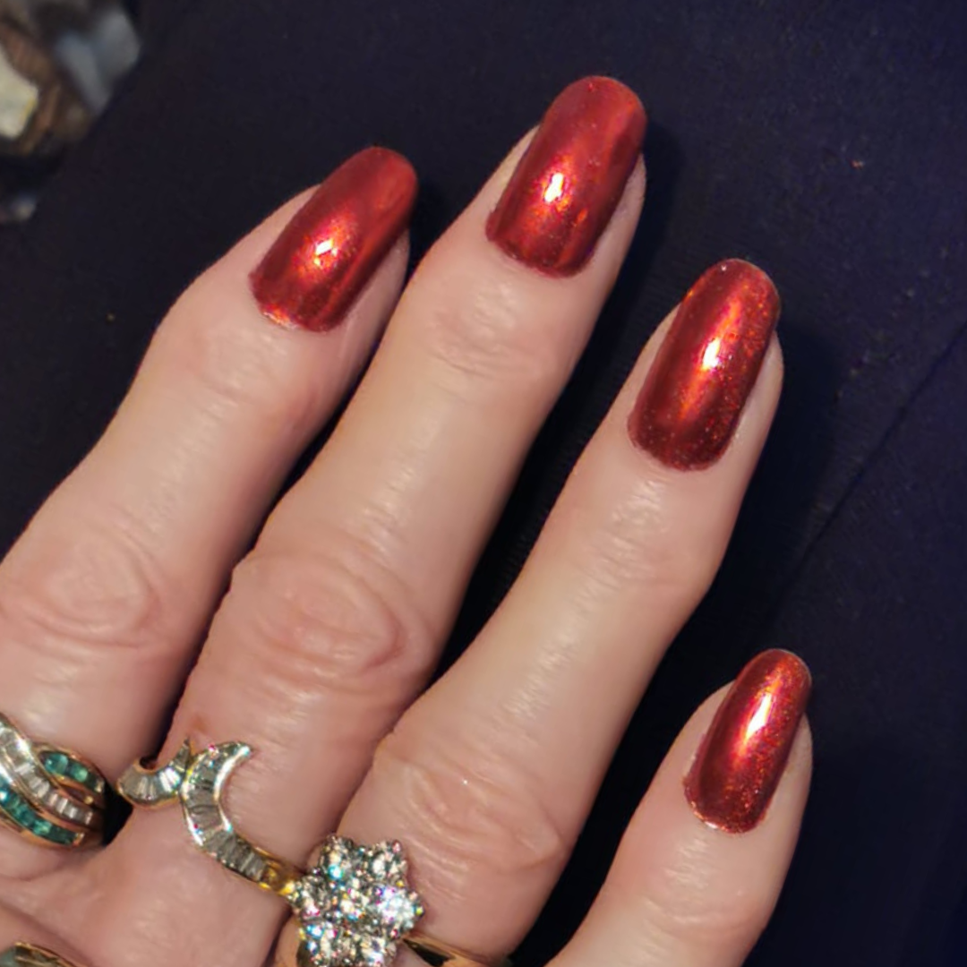 Red - Metallisch Nagelpuder