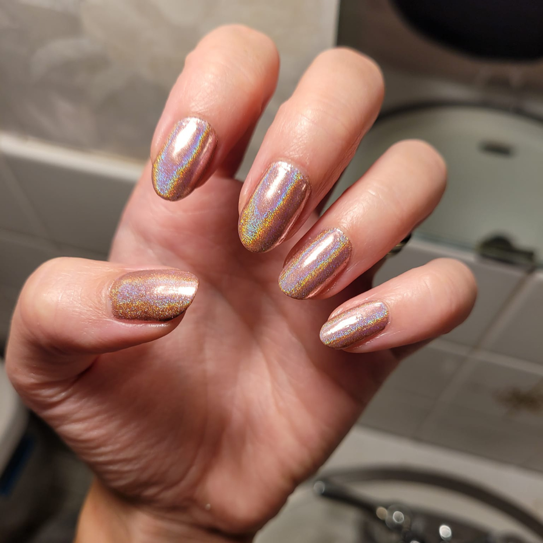 Rose Gold - Holographisch Nagelpuder