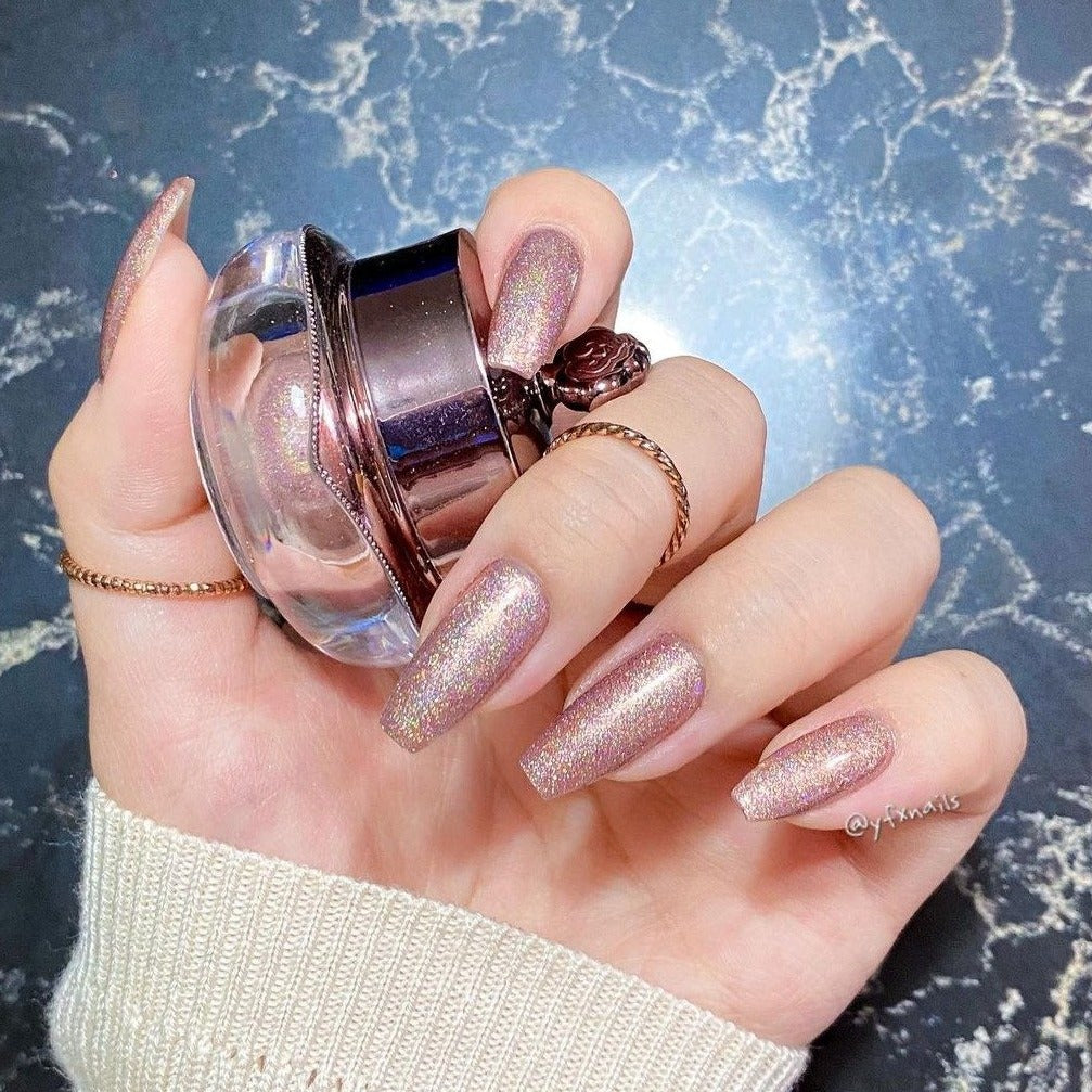 Latte - Holographisch Nagelpuder