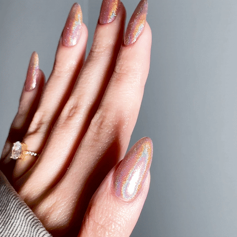 Rose Gold - Holographisch Nagelpuder