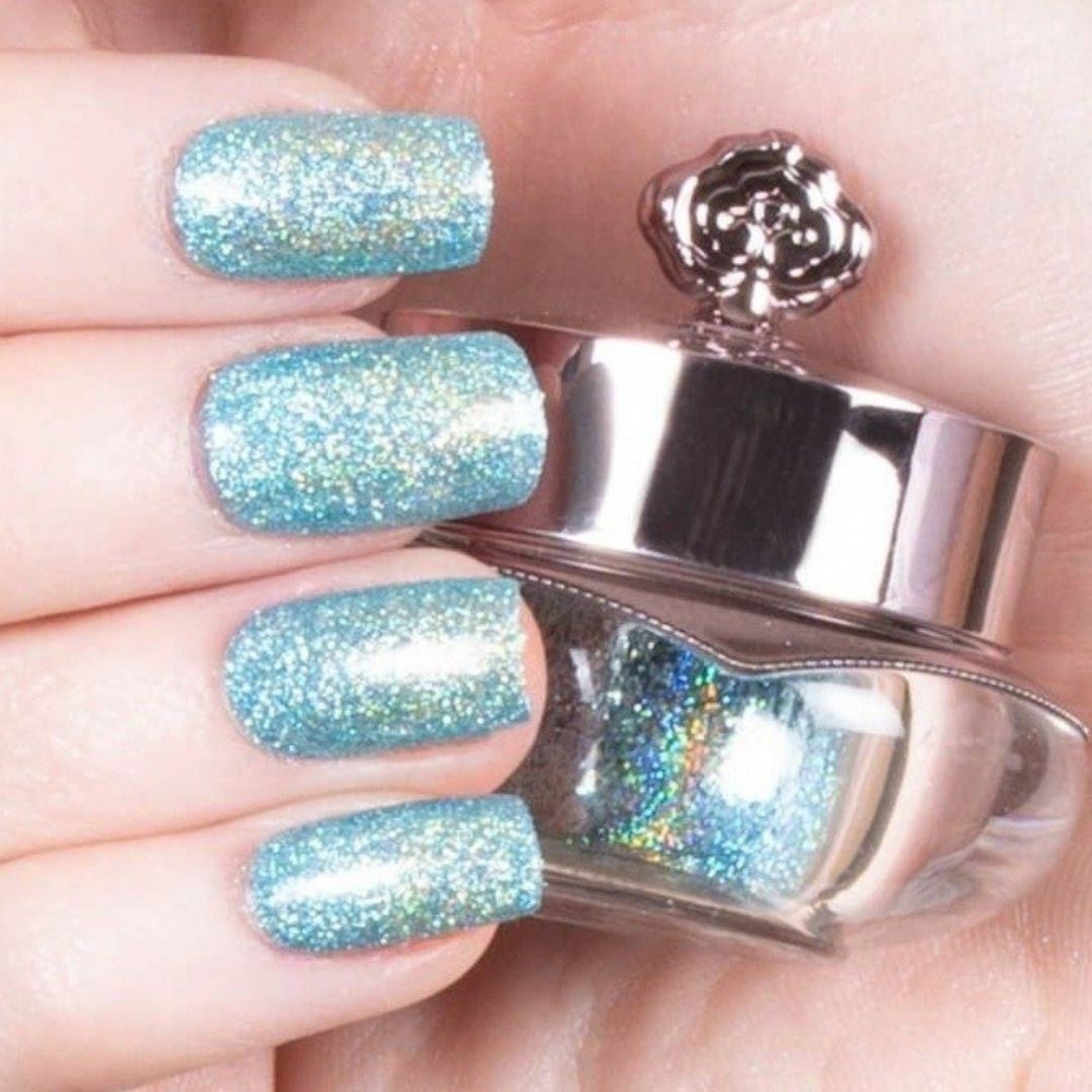 Turquoise - Holografisch Nagelpuder