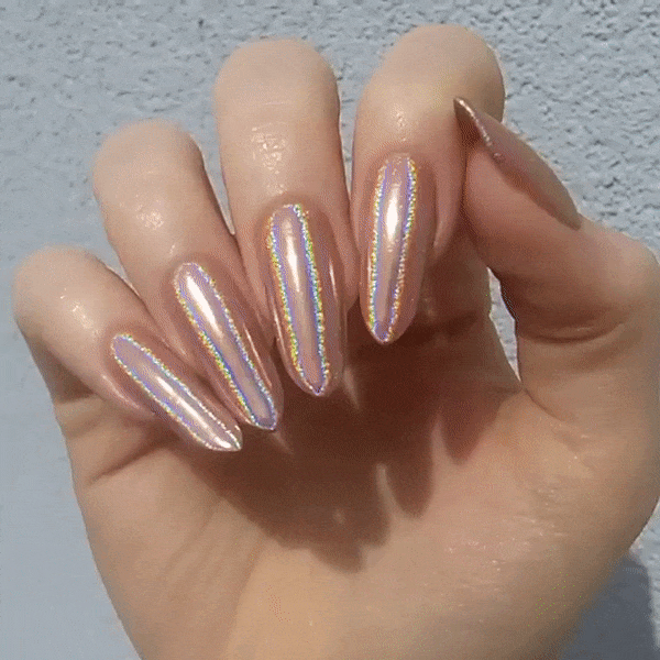 Rose Gold - Holographisch Nagelpuder