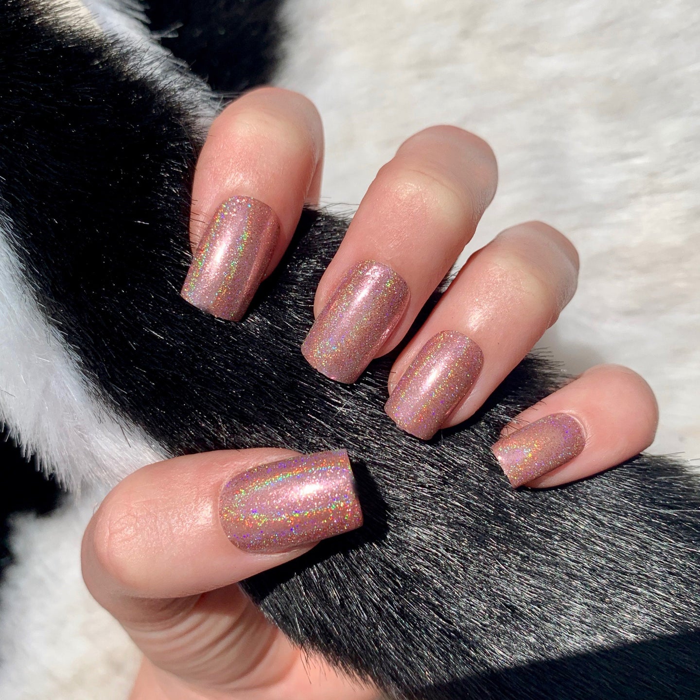 Rose Gold - Holographisch Nagelpuder